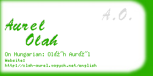 aurel olah business card